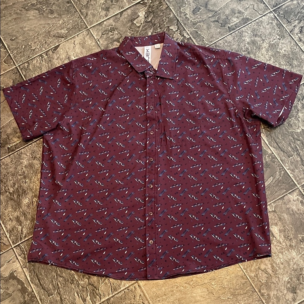 PROJEK RAW SUNSET LOUNGE SERIES Patterned Men's Short-Sleeve Button Shirt Resort